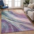 thumbnail image 1 of Addison Rugs Chantille Indoor/Outdoor Transitional Swirls Teal Machine Washable Rectangle Rug, 5' x 7'6", 1 of 8