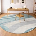 thumbnail image 1 of Addison Rugs Chantille Indoor/Outdoor Transitional Swirls Teal Machine Washable Round Rug, 8' x 8', 1 of 8