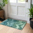 thumbnail image 1 of Addison Rugs Chantille Indoor/Outdoor Transitional Swirls Teal Washable Rectangle Rug, 1'8" x 2'6", 1 of 6
