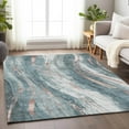thumbnail image 1 of Addison Rugs Chantille Indoor/Outdoor Transitional Swirls Teal Washable Rectangle Rug, 3' x 5', 1 of 6