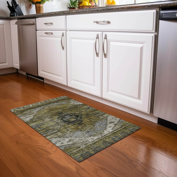 Addison Rugs Chantille Indoor/Outdoor Transitional Tribal Brown Machine Washable Rectangle Rug, 1'8" x 2'6"