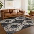 thumbnail image 1 of Addison Rugs Chantille Indoor/Outdoor Transitional Tribal Charcoal Machine Washable Rectangle Rug, 3' x 5', 1 of 8