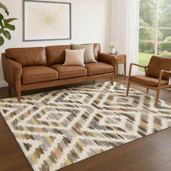 Addison Rugs Chantille Indoor/Outdoor Transitional Tribal Chocolate Machine Washable Rectangle Rug, 10' x 14'