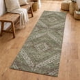 thumbnail image 1 of Addison Rugs Chantille Indoor/Outdoor Transitional Tribal Olive Machine Washable Runner Rug, 2'3" x 7'6", 1 of 7