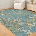 thumbnail image 1 of Addison Rugs Chantille Indoor/Outdoor Transitional Tropical Teal Machine Washable Rectangle Rug, 9' x 12', 1 of 8