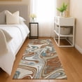 thumbnail image 1 of Addison Rugs Chantille Indoor/Outdoor Contemporary Abstract Paprika Machine Washable Runner Rug, 2'3" x 7'6", 1 of 8