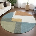 thumbnail image 1 of Addison Rugs Chantille Indoor/Outdoor Contemporary Abstract Seafoam Machine Washable Round Rug, 8' x 8', 1 of 8