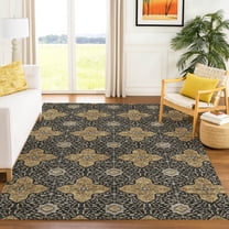 Addison Rugs Chantille Indoor/Outdoor Traditional Global Black Machine Washable Rectangle Rug, 10' x 14'