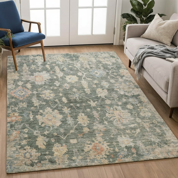 Addison Rugs Chantille Indoor/Outdoor Traditional Basil Machine Washable Rectangle Rug, 10' x 14'