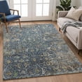 thumbnail image 1 of Addison Rugs Chantille Indoor/Outdoor Traditional Navy Machine Washable Rectangle Rug, 5' x 7'6", 1 of 8