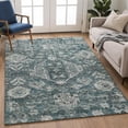 thumbnail image 1 of Addison Rugs Chantille Indoor/Outdoor Traditional Teal Machine Washable Rectangle Rug, 8' x 10', 1 of 8