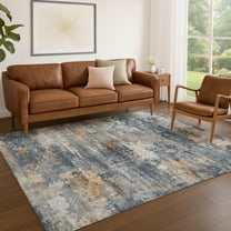 Addison Rugs Chantille Indoor/Outdoor Transitional Abstract Blue Machine Washable Rectangle Rug, 10' x 14'