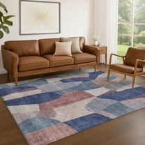 Addison Rugs Chantille Indoor/Outdoor Transitional Abstract Blue Machine Washable Rectangle Rug, 10' x 14'