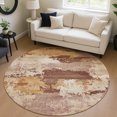 thumbnail image 1 of Addison Rugs Chantille Indoor/Outdoor Transitional Abstract Paprika Machine Washable Round Rug, 8' x 8', 1 of 8