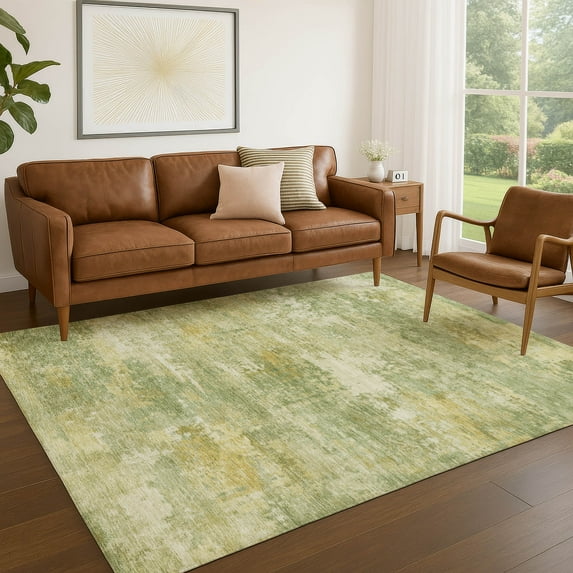 Addison Rugs Chantille Indoor/Outdoor Transitional Abstract Sage Machine Washable Rectangle Rug, 10' x 14'