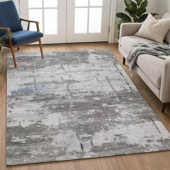 Addison Rugs Chantille Indoor/Outdoor Transitional Abstract Taupe Machine Washable Rectangle Rug, 3' x 5'