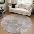 thumbnail image 1 of Addison Rugs Chantille Indoor/Outdoor Transitional Abstract Taupe Machine Washable Round Rug, 8' x 8', 1 of 8