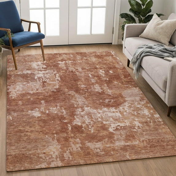 Addison Rugs Chantille Indoor/Outdoor Transitional Casual Copper Machine Washable Rectangle Rug, 5' x 7'6"