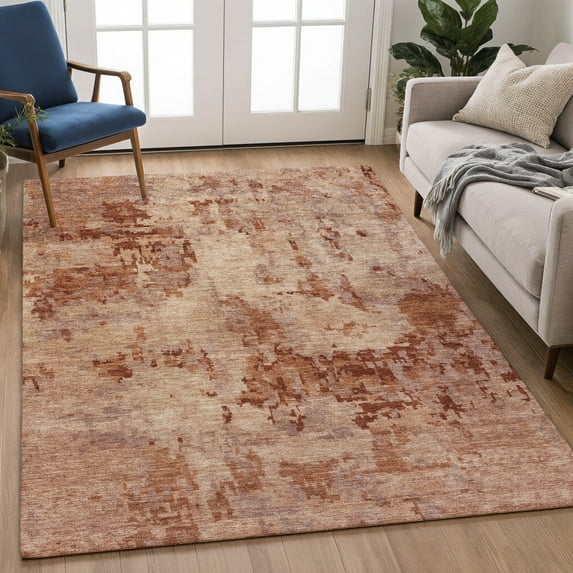 Addison Rugs Chantille Indoor/Outdoor Transitional Casual Copper Machine Washable Rectangle Rug, 5' x 7'6"