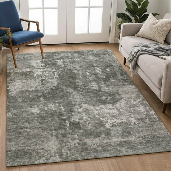 Addison Rugs Chantille Indoor/Outdoor Transitional Casual Pewter Machine Washable Rectangle Rug, 3' x 5'