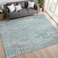 thumbnail image 1 of Addison Rugs Chantille Indoor/Outdoor Transitional Circles Teal Machine Washable Rectangle Rug, 3' x 5', 1 of 8