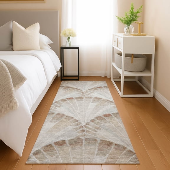 Addison Rugs Chantille Indoor/Outdoor Transitional Coastal Beige Machine Washable Runner Rug, 2'3" x 7'6"