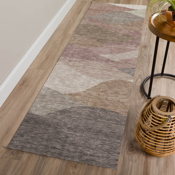 Addison Rugs Chantille Indoor/Outdoor Transitional Coastal Mocha Machine Washable Runner Rug, 2'3" x 7'6"