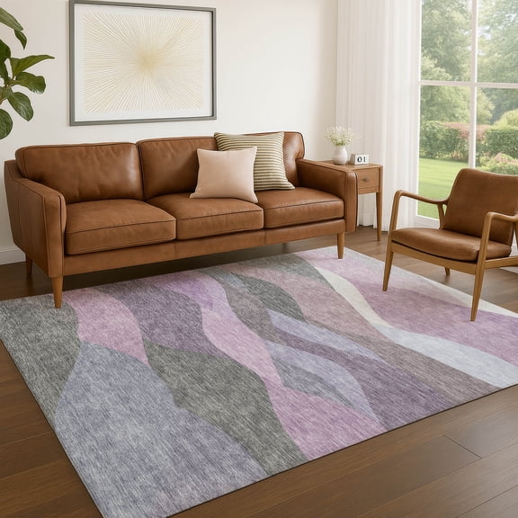 Addison Rugs Chantille Indoor/Outdoor Transitional Coastal Plum Machine Washable Rectangle Rug, 8' x 10'