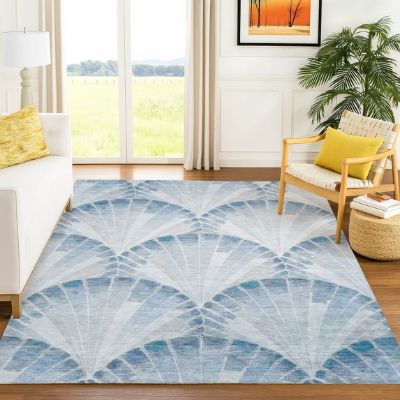 Addison Rugs Chantille Indoor/Outdoor Transitional Coastal Sky Machine Washable Rectangle Rug, 3' x 5'