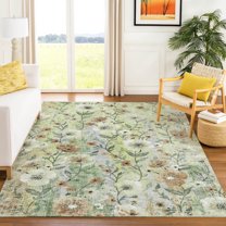 Addison Rugs Chantille Indoor/Outdoor Transitional Floral Aloe Machine Washable Rectangle Rug, 10' x 14'