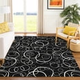 thumbnail image 1 of Addison Rugs Chantille Indoor/Outdoor Transitional Geometric Black Machine Washable Rectangle Rug, 5' x 7'6", 1 of 8