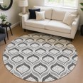 thumbnail image 1 of Addison Rugs Chantille Indoor/Outdoor Transitional Geometric Charcoal Machine Washable Round Rug, 8' x 8', 1 of 8