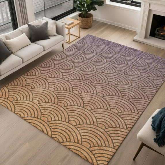 Addison Rugs Chantille Indoor/Outdoor Transitional Geometric Chocolate Machine Washable Rectangle Rug, 3' x 5'
