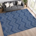 thumbnail image 1 of Addison Rugs Chantille Indoor/Outdoor Transitional Geometric Navy Machine Washable Rectangle Rug, 3' x 5', 1 of 8