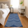 thumbnail image 1 of Addison Rugs Chantille Indoor/Outdoor Transitional Geometric Navy Machine Washable Runner Rug, 2'3" x 7'6", 1 of 8