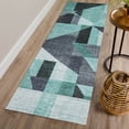 thumbnail image 1 of Addison Rugs Chantille Indoor/Outdoor Transitional Geometric Teal Machine Washable Runner Rug, 2'3" x 7'6", 1 of 8
