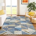 thumbnail image 1 of Addison Rugs Chantille Indoor/Outdoor Transitional Patchwork Denim Machine Washable Rectangle Rug, 10' x 14', 1 of 8