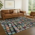 thumbnail image 1 of Addison Rugs Chantille Indoor/Outdoor Transitional Stripes Black Machine Washable Rectangle Rug, 10' x 14', 1 of 8