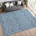 thumbnail image 1 of Addison Rugs Chantille Indoor/Outdoor Transitional Stripes Blue Machine Washable Rectangle Rug, 3' x 5', 1 of 8