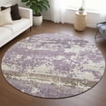 thumbnail image 1 of Addison Rugs Chantille Indoor/Outdoor Transitional Stripes Lavender Machine Washable Round Rug, 8' x 8', 1 of 8