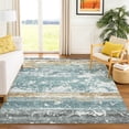 thumbnail image 1 of Addison Rugs Chantille Indoor/Outdoor Transitional Stripes Teal Machine Washable Rectangle Rug, 8' x 10', 1 of 8