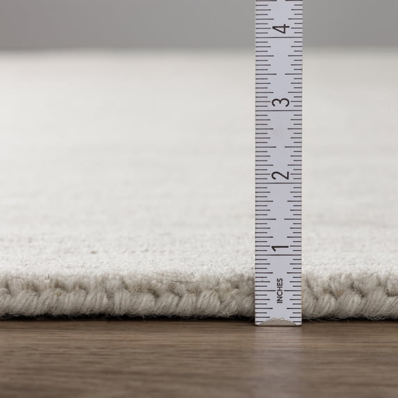 Addison Rugs Cooper 9' x 13' Solid Transitional Wool Area Rug in Sand Beige