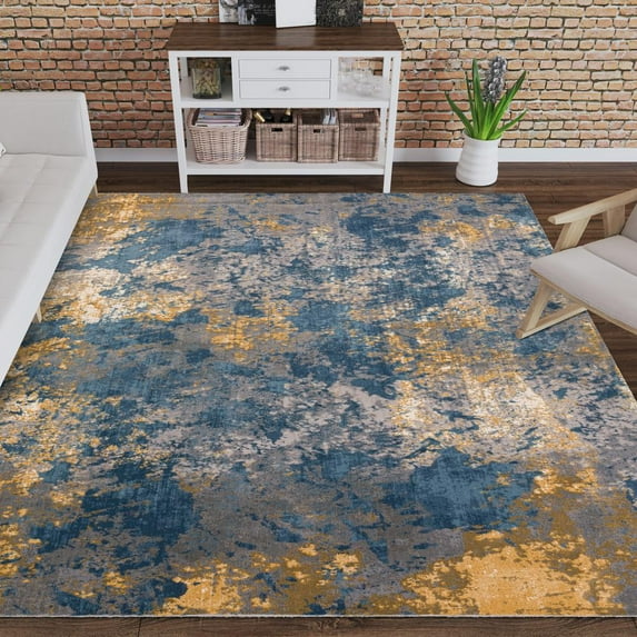 Addison Rugs Dayton Transitional Blue 1'6" x 2'5" Accent Rug 5'1"X7'5" - Blue