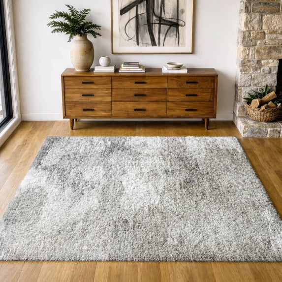 Addison Rugs Dream Shag Premium Machine Washable Transitional Abstract Beige Rectangle Rug, 10' x 14'