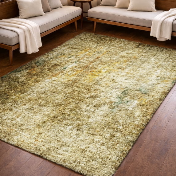 Addison Rugs Dream Shag Premium Machine Washable Transitional Abstract Brown Rectangle Rug, 5' x 7'6"