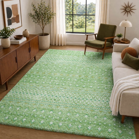 Addison Rugs Dream Shag Premium Machine Washable Transitional Boho Aloe Rectangle Rug, 10' x 14'