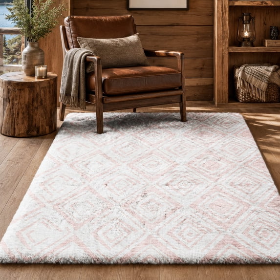 Small Rectangle Rug Addison Rugs Dream Shag Premium Machine Washable Transitional Diamond ...