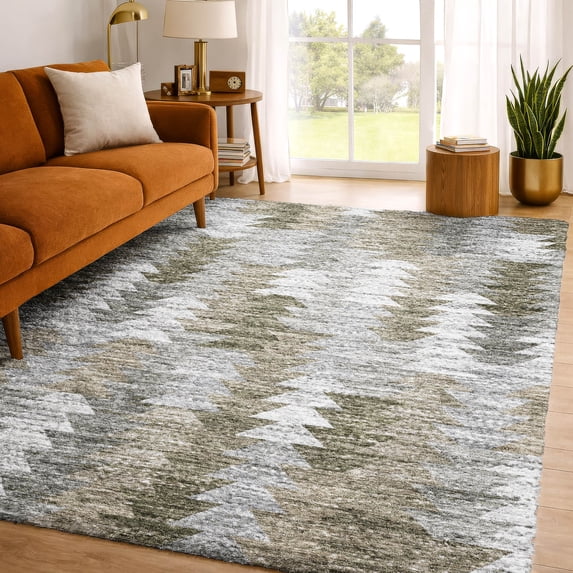 Addison Rugs Dream Shag Premium Machine Washable Transitional Modern Brown Rectangle Rug, 10' x 14'