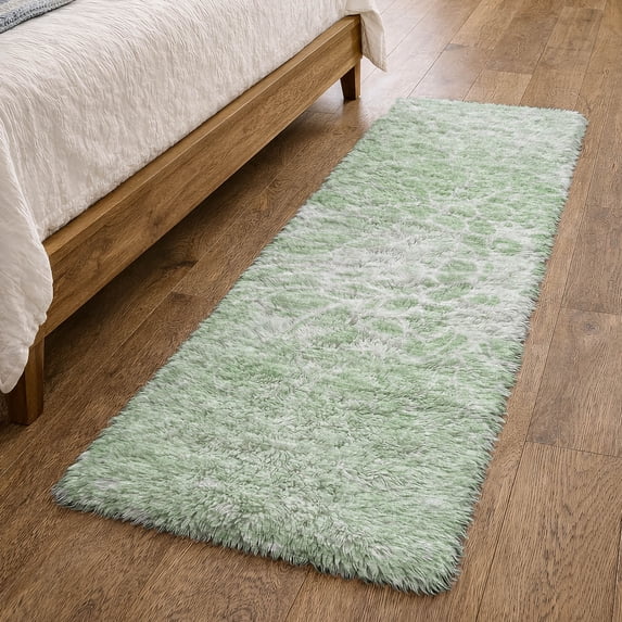 Addison Rugs Dream Shag Premium Machine Washable Transitional Modern Mint Runner Rug, 2'3" x 7'6"