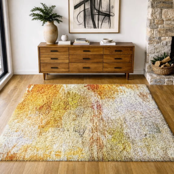 Addison Rugs Dream Shag Premium Machine Washable Transitional Modern Paprika Rectangle Rug, 3' x 5'